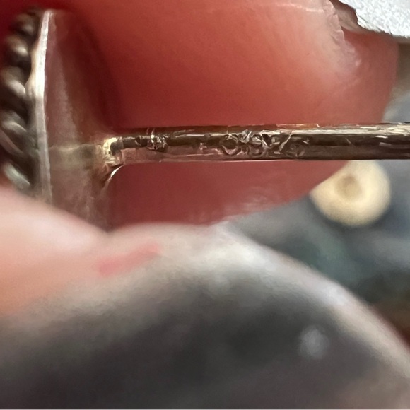 ❤️ Native Pink Conch Stud Earrings Rope Detail 925 Signed Esther White Navajo - Picture 6 of 9